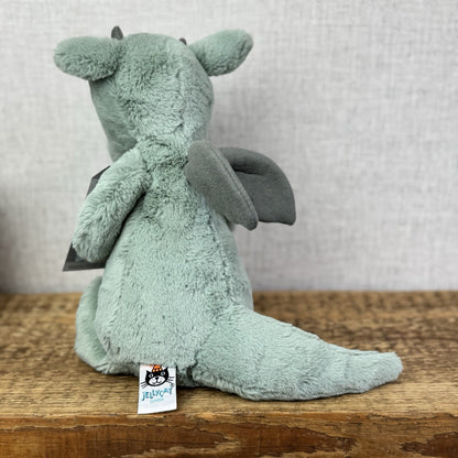 Jellycat Medium Bashful Dragon - Light Green/sage Dragon Soft Toy NWOT