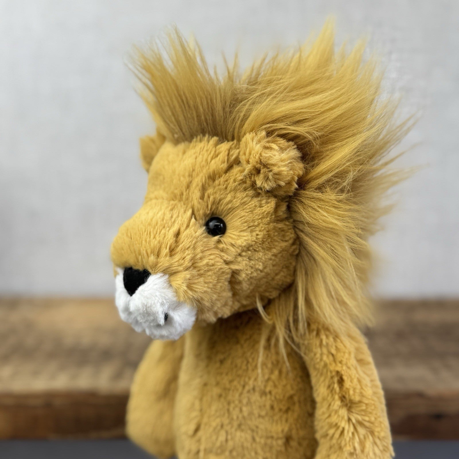 Jellycat Medium Bashful Lion Soft Toy - Yellow Lion Beanie Plush 12" BNWT