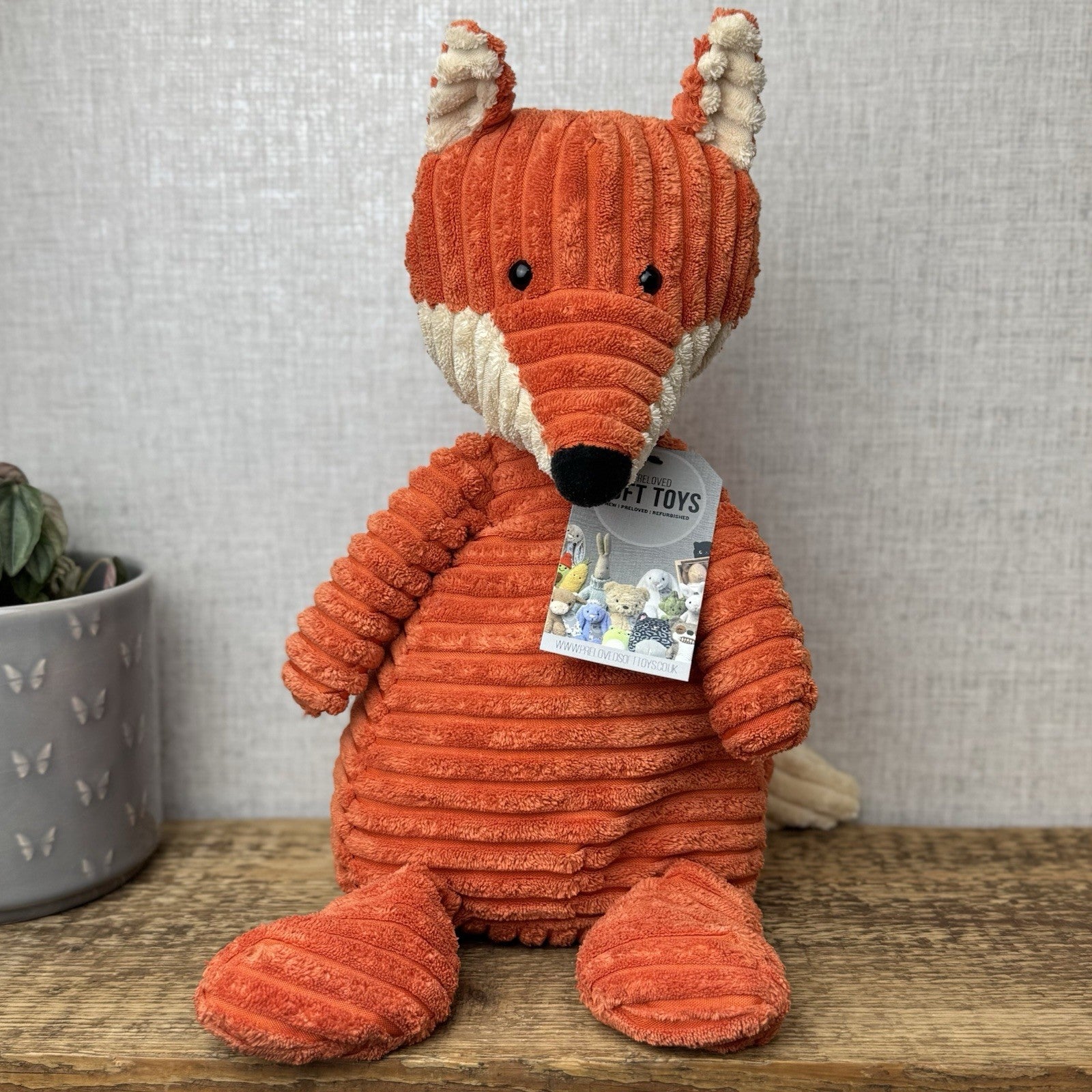Jellycat Medium Cordy Roy Fox - Orange Corduroy Fox Plush Large Rare Retired 14"