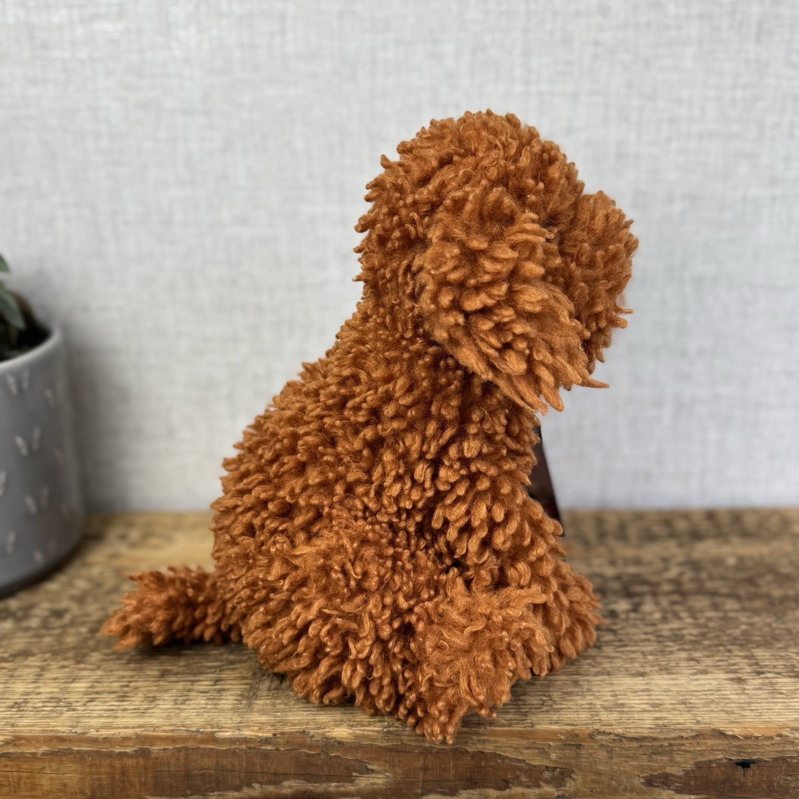 Jellycat Cooper Doodle Dog - Bronze Curly Haired Poodle Dog Beanie 10"