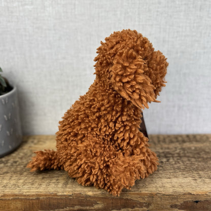 Jellycat Cooper Doodle Dog - Bronze Curly Haired Poodle Dog Beanie 10"