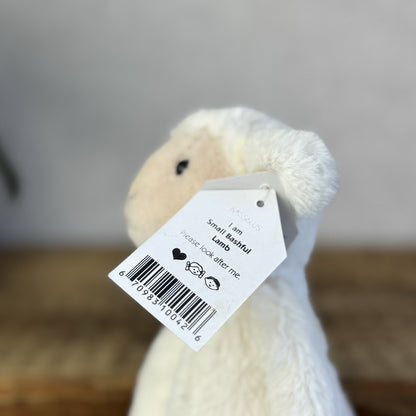 Jellycat Small Bashful Lamb Soft Toy Sheep New With Tags Cream Beanie 8” Tags
