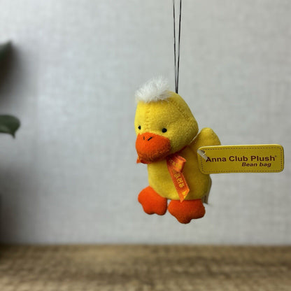 Anna Club Plush Beanie Duck - Tiny Beanie Duck Hanging New With Tags - Vintage 