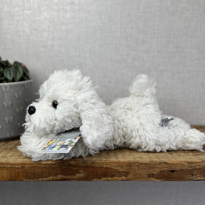 Russ Misty Bichon Frise - White Scruffy Fluffy Soft Toy Dog Plush White 13”