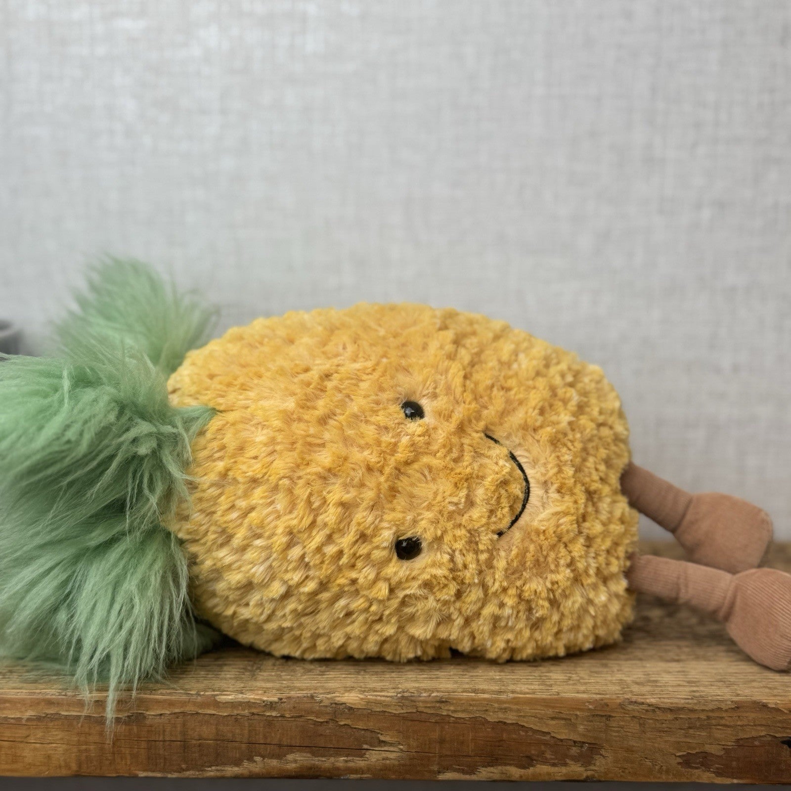 Jellyc Amuseable Pineapple - Medium Pineapple Beanie Plush Fluffy 12"