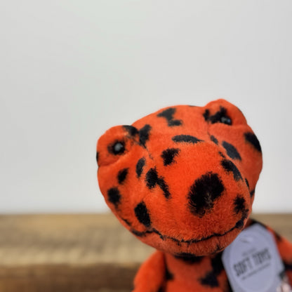 Jellycat Syd Salamander - Orange/Black Spotty Lizard Soft Toy Retired 12"