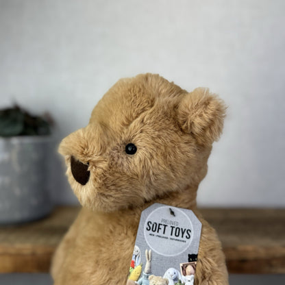 Jellycat Medium Benjamin Bear - Maple Colour Larger Beanie Bear Plush Bear 14”