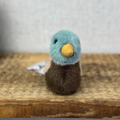 Jellycat Birdling Duck - Mallard Pocket Size Fluffy Bird Soft Toy Retired 5"