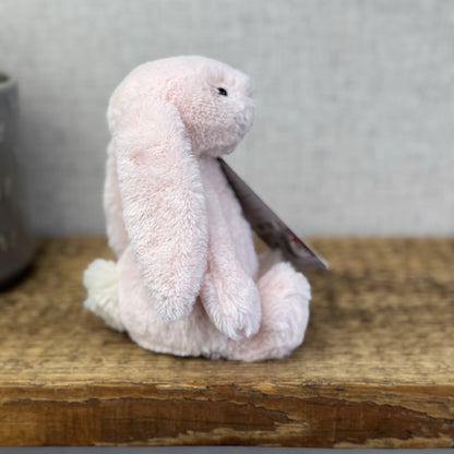 Jellycat Bashful Bunny Rattle Baby Pink- Baby Pink Small Rabbit Rattle Toy 8”