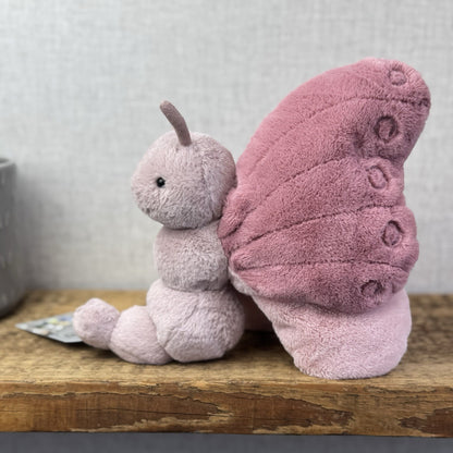 Jellycat Medium Beatrice Butterfly - Soft Pink Butterfly Beanie Display Retired