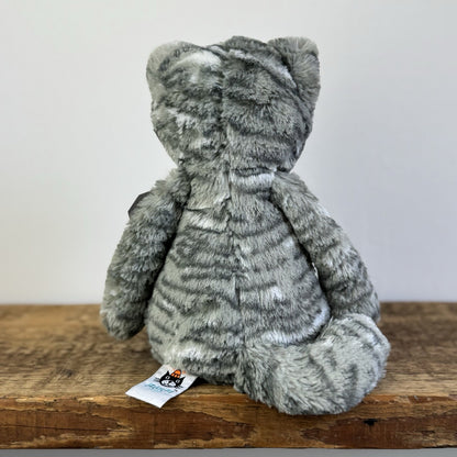 Jellycat Bashful Tabby Kitten - Grey Tabby Cat Soft Toy US Exclusive NWOT 12"