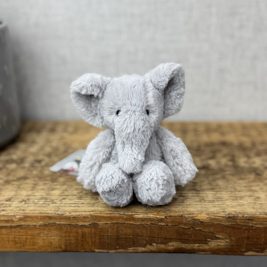 The Little White Company Tiny Bashful Grey Elephant - Mini Elephant (Jellycat) 