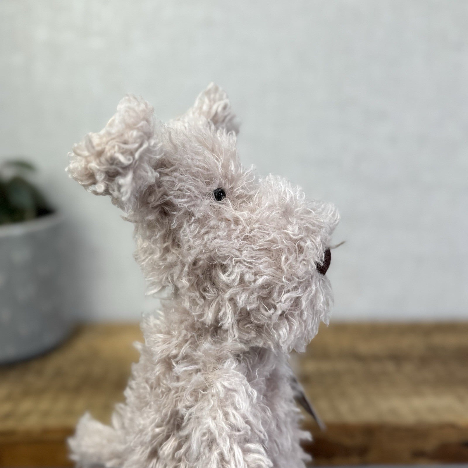 Jellycat Small Scamp Pup - Curly Beige Terrier Soft Toy Beanie Vintage/Retired
