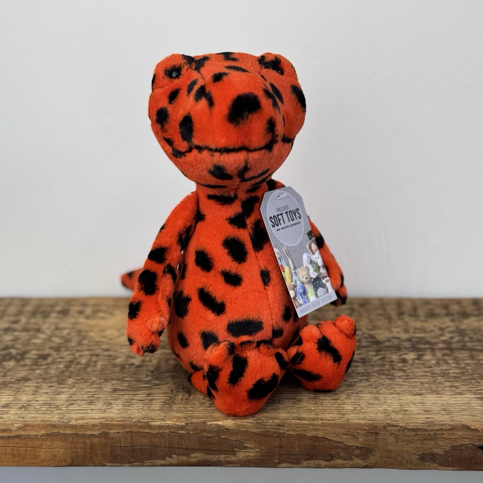 Jellycat Syd Salamander - Orange/Black Spotty Lizard Soft Toy Retired 12"