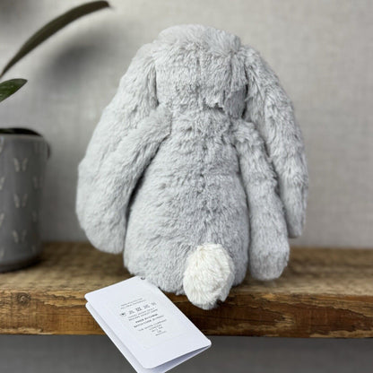 Jellycat Bashful Grey Bunny Medium - White Company Exclusive - New With Tags 12”