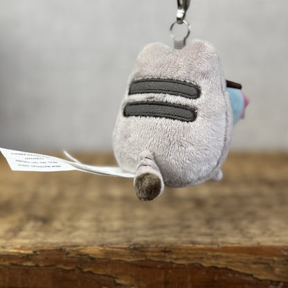 Gund Pusheen Cat Keyring - Celebration Suprise Series 12 Mini Pusheen Clip NWOT 