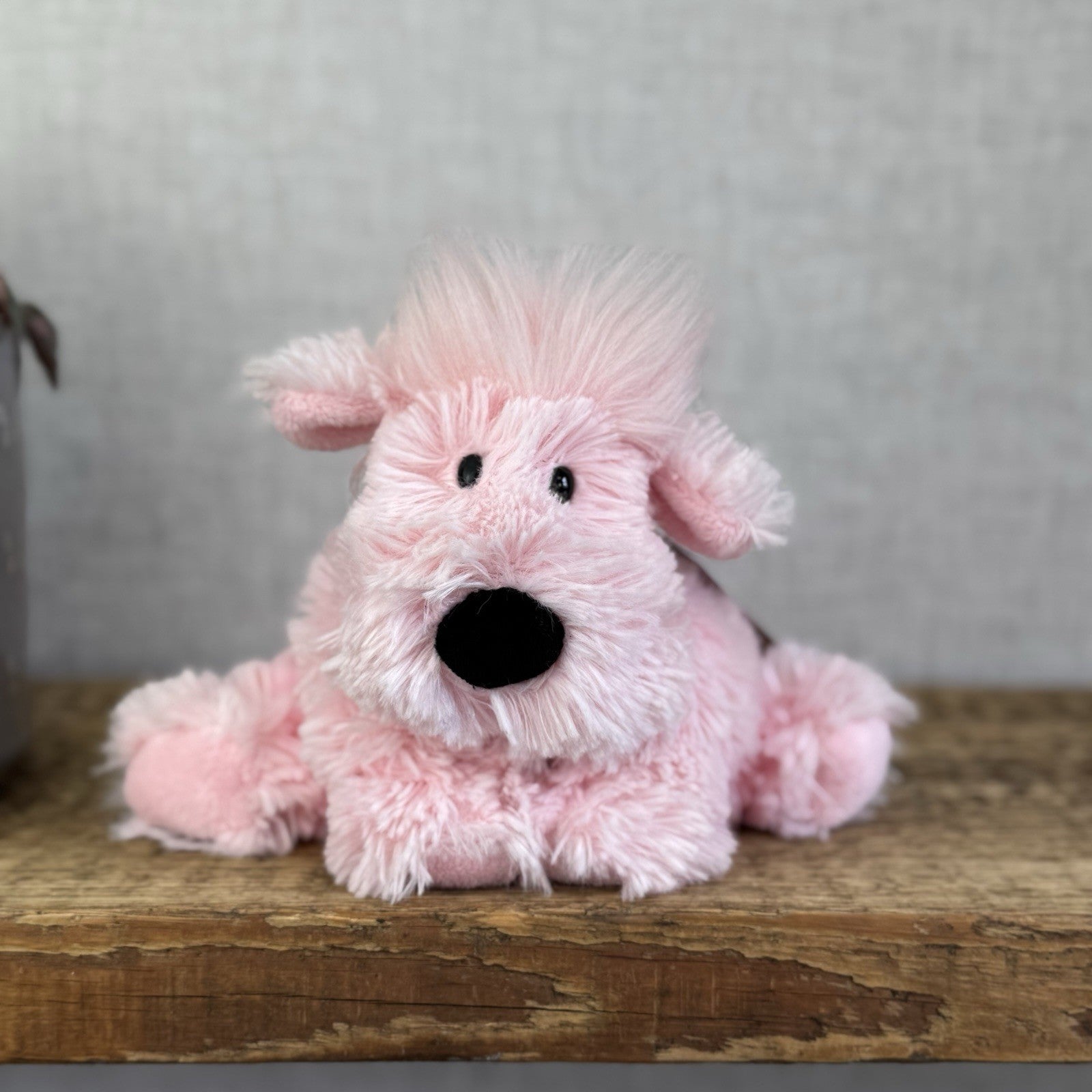 Jellycat Small Pink Truffles Dog Puppy- Floppy Dog Pillow Beanie Rare 7”