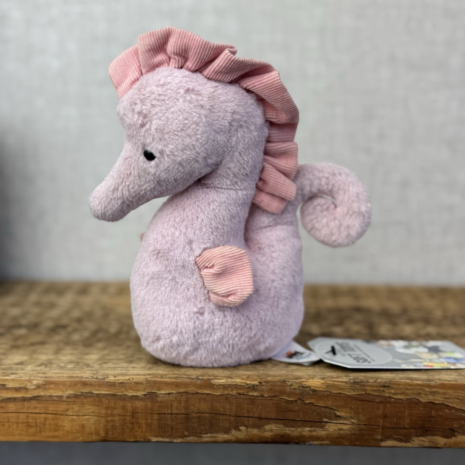 Jellycat Sienna Pink Seahorse Comforter - Pink Sea Animal Beanie Plush Retired