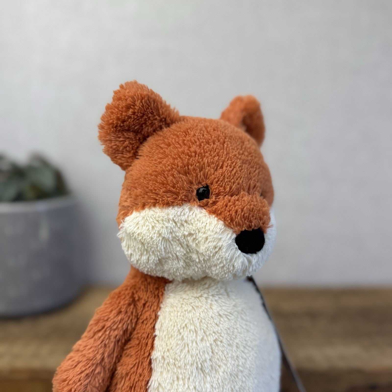 Jellycat Peanut Fox - Medium Peanut Scruffy Small Chubby Red Fox Beanie 12"