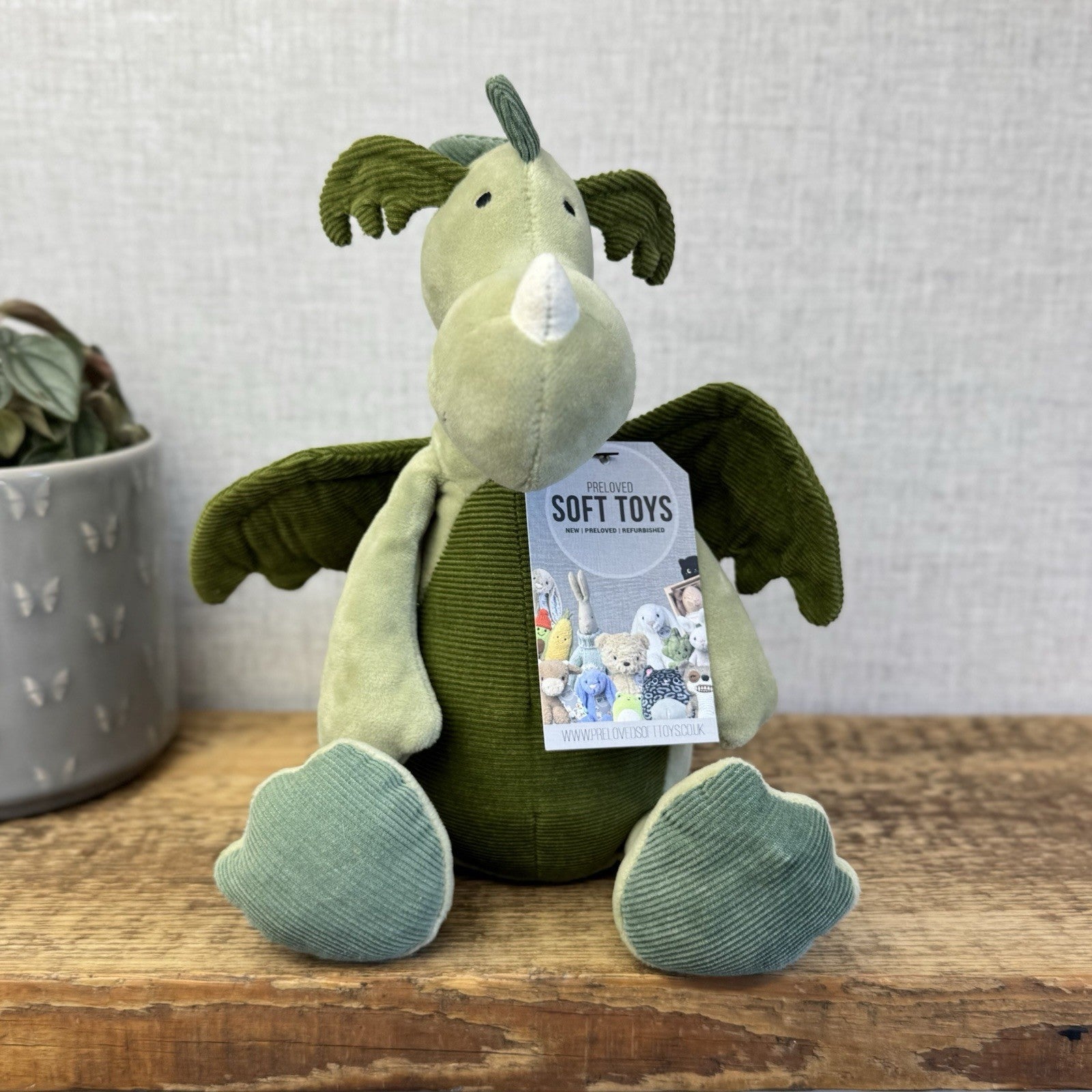 Jellycat Dylan Dragon Sensory Toy - Rattle, Sqeaker Soft Toy Retired Dragon Toy