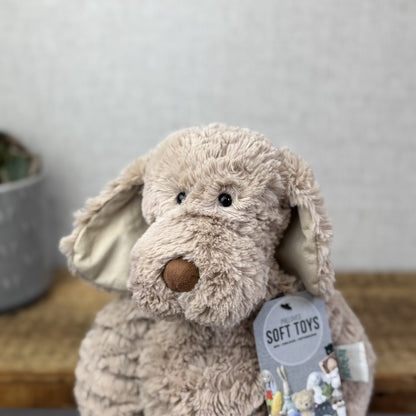 Jellycat Medium Skiffles Dog - Medium Textured Beanie Soft Toy Retired NWOT 14"