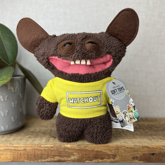 Fuggler Fugglow Grin Grin Brown Fuggler - Cute Funny Ugly Monster With Top