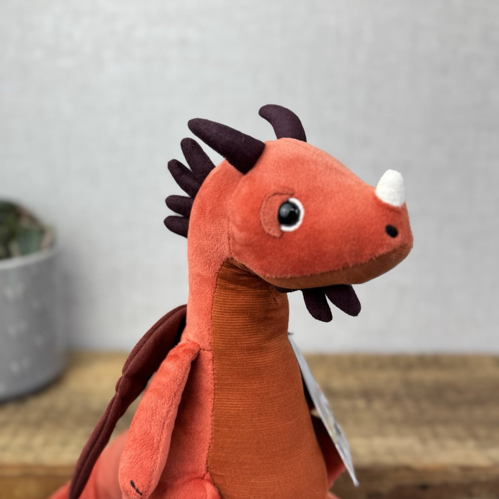 Jellycat Paprika Dragon - Red Retired Jellycat Dragon Soft Toy Plush Beanie 12"