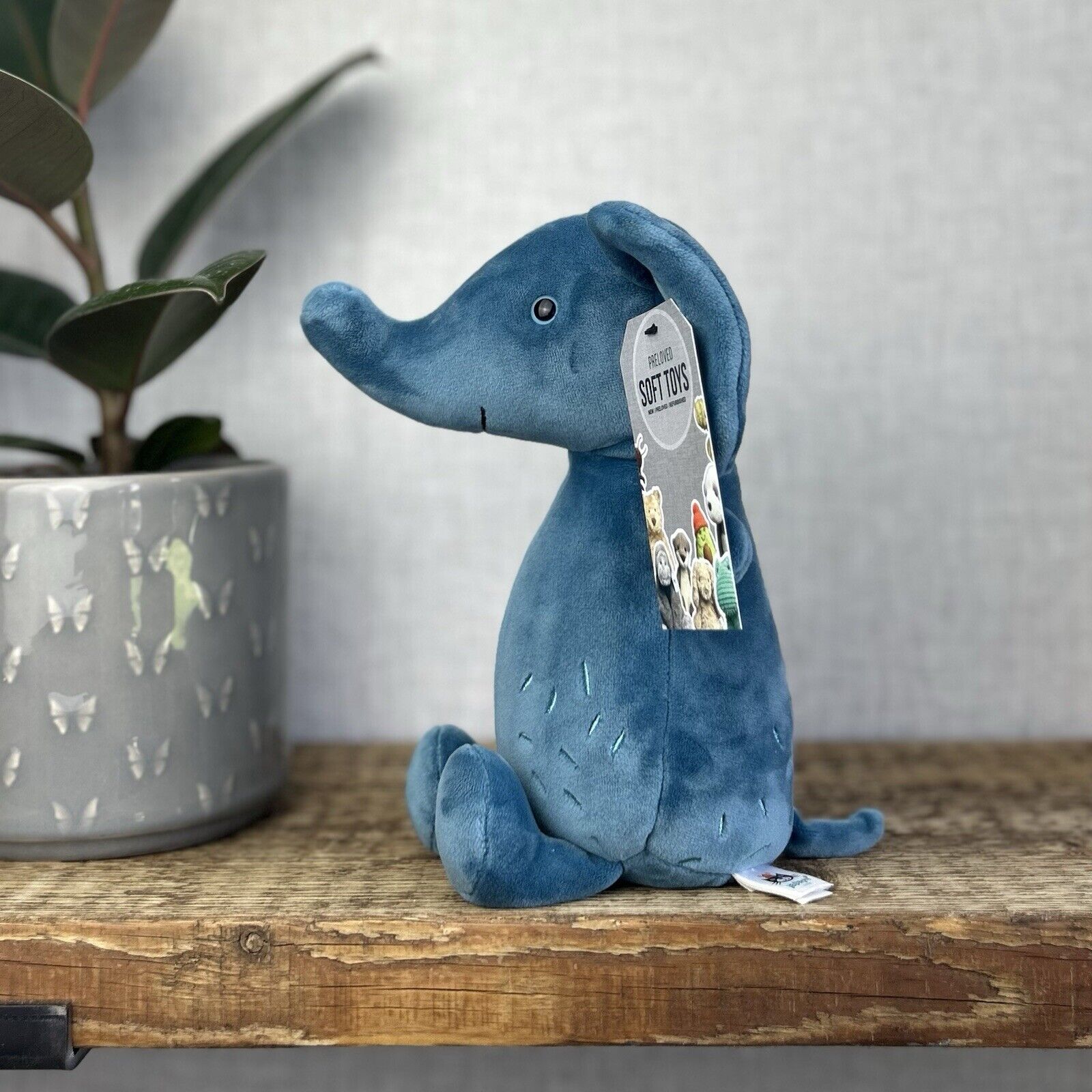 Jellycat Woddletot Elephant - Suede Soft Plush Toy Elephant Beanie 12”