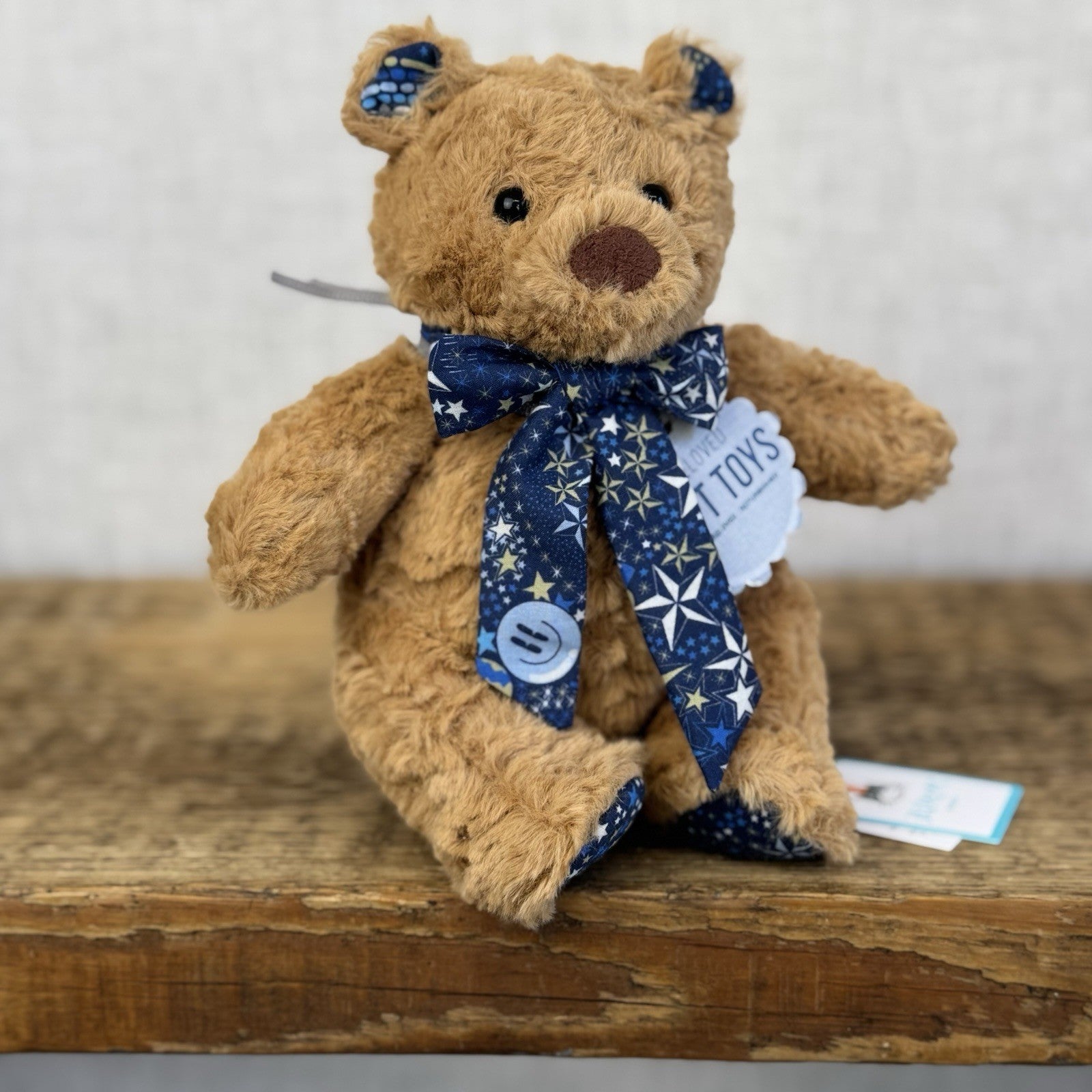 Custom/Bespoke Tiny Bartholemew Bear - Constellation Navy Made With Liberty
