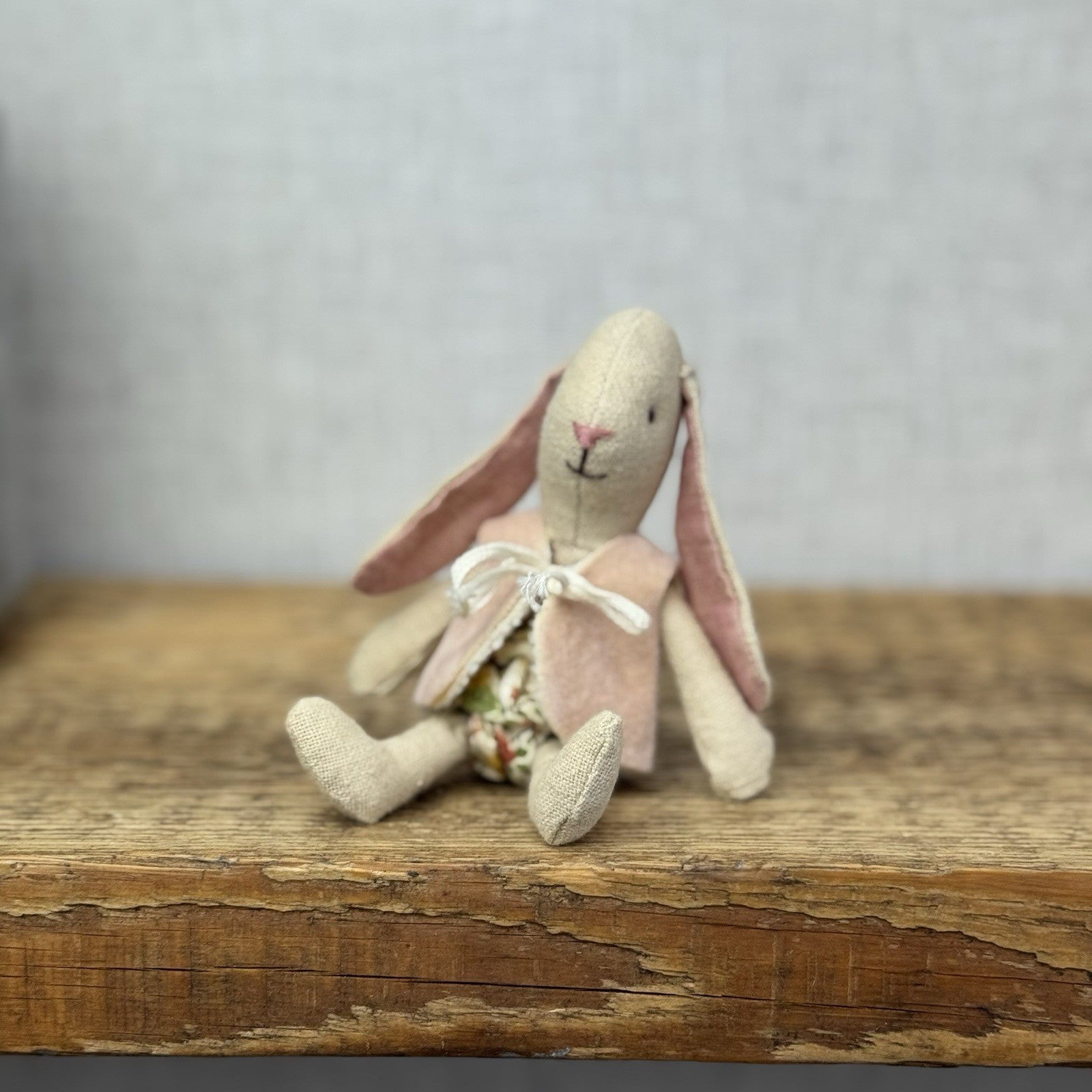 Maileg Mini Baby Bunny - Baby Bunny Rabbit In Floral Diaper & Gilet Retired 5"