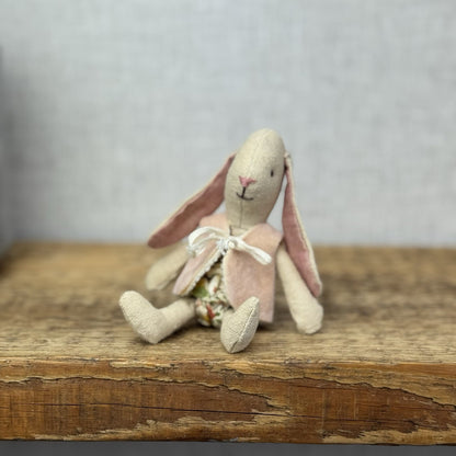 Maileg Mini Baby Bunny - Baby Bunny Rabbit In Floral Diaper & Gilet Retired 5"