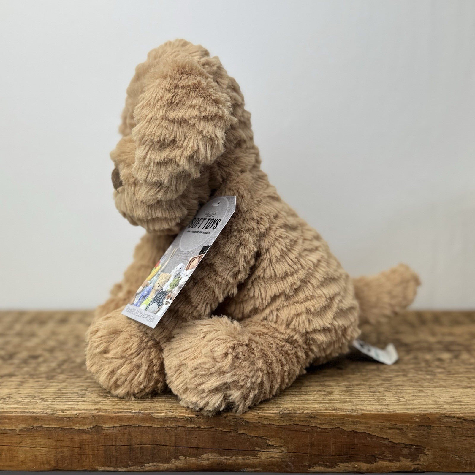 Jellycat Fuddlewuddle Puppy Medium - Light Brown Beige Dog NWOT Rare 8"