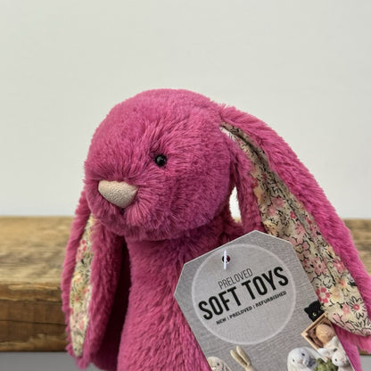 Jellycat Bashful Rose Blossom Small Bunny (Faded Ears) Rare/Retired 8"