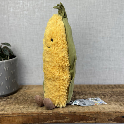 Jellycat Amuseable Corn On The Cob - Corn Cob With Legs Medium Retired Plush 12"