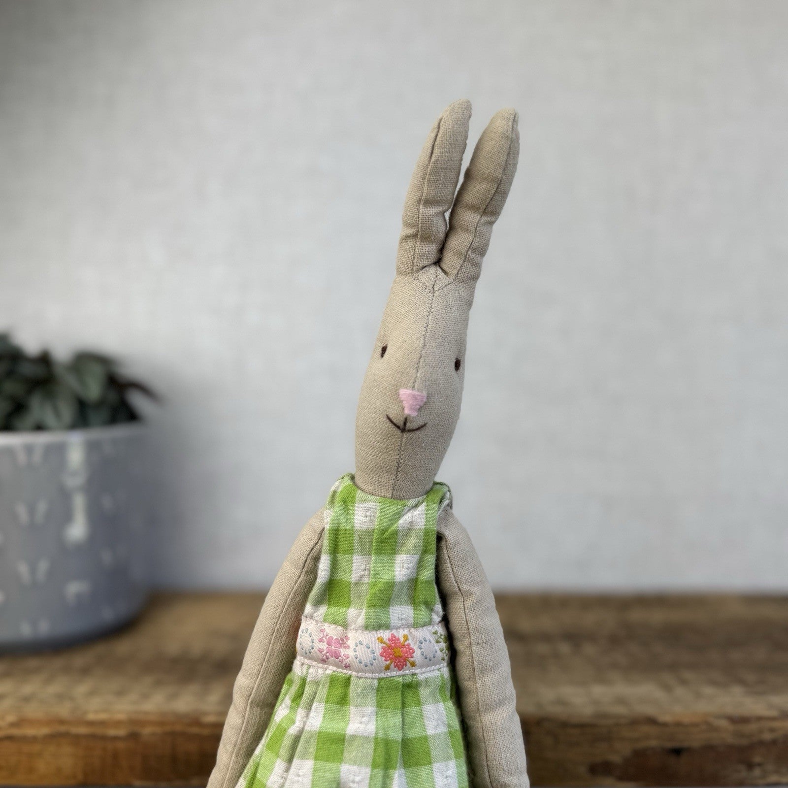 Maileg Medium Bunny Christina Rabbit Girl - Rare/ Retired 2011 Green Dress 16”