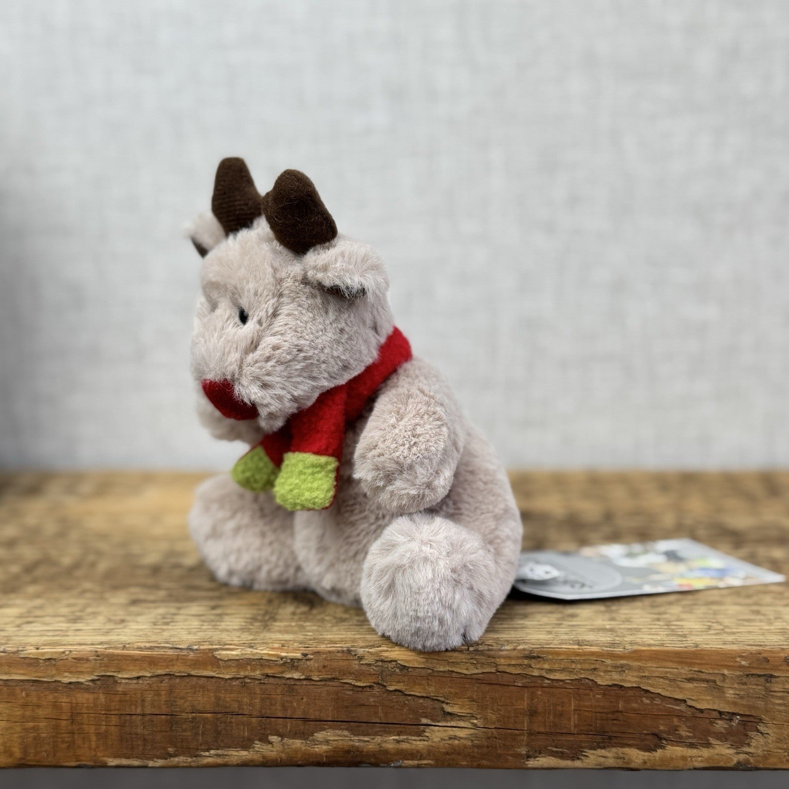 John Lewis Poppet Christmas Reindeer Mini Soft Toy (Jellycat Collab) 5"