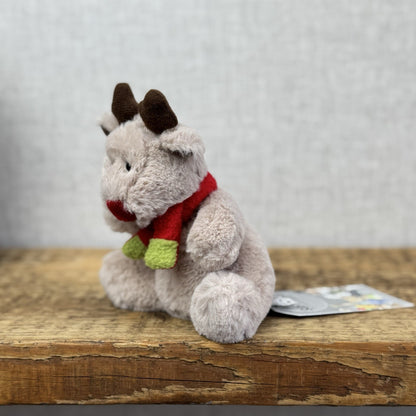 John Lewis Poppet Christmas Reindeer Mini Soft Toy (Jellycat Collab) 5"