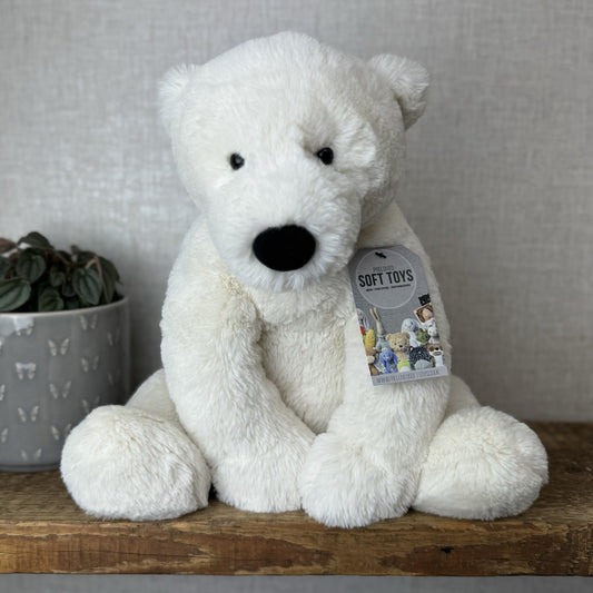 Jellycat Large Perry Polar Bear - Sitting Perry Large Retired White Bear 16"