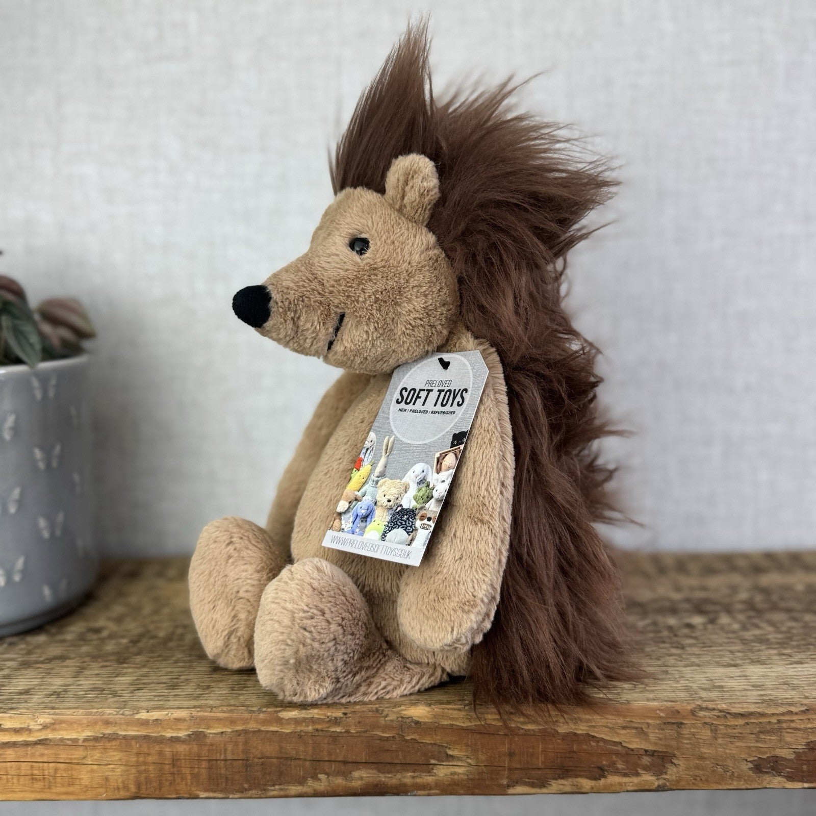 Jellycat Medium Spike Hedeghog - Light Brown/ Chocolate Brown Beanie Hedgehog