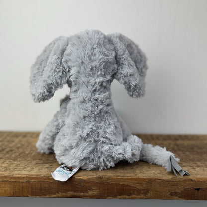 Jellycat Bobo Elephant - Grey Textured Beanie Soft Toy Retired Rare Vintage 14"