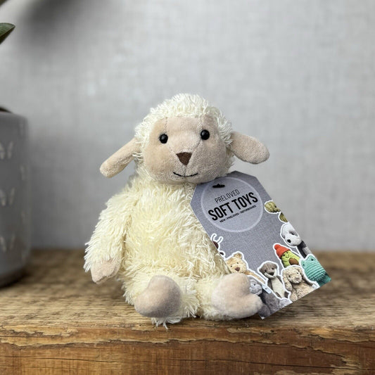 Jellycat Bunglie Tot Lamb / Sheep Small 7” - Beanie Lamb Plush Retired Rare NWOT