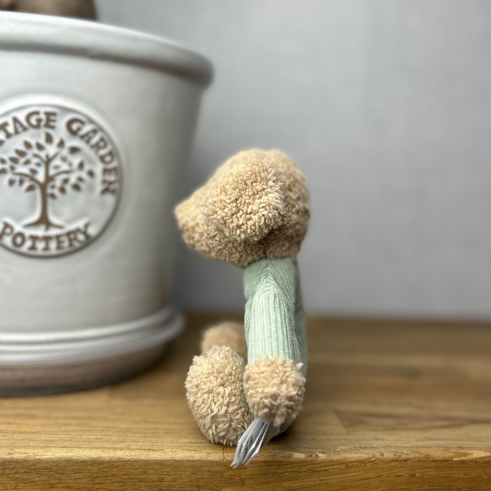 Jellycat Jumble Puppy Rattle - Blue Corduroy Rattle - Dog/Puppy Rattle Soft Toy