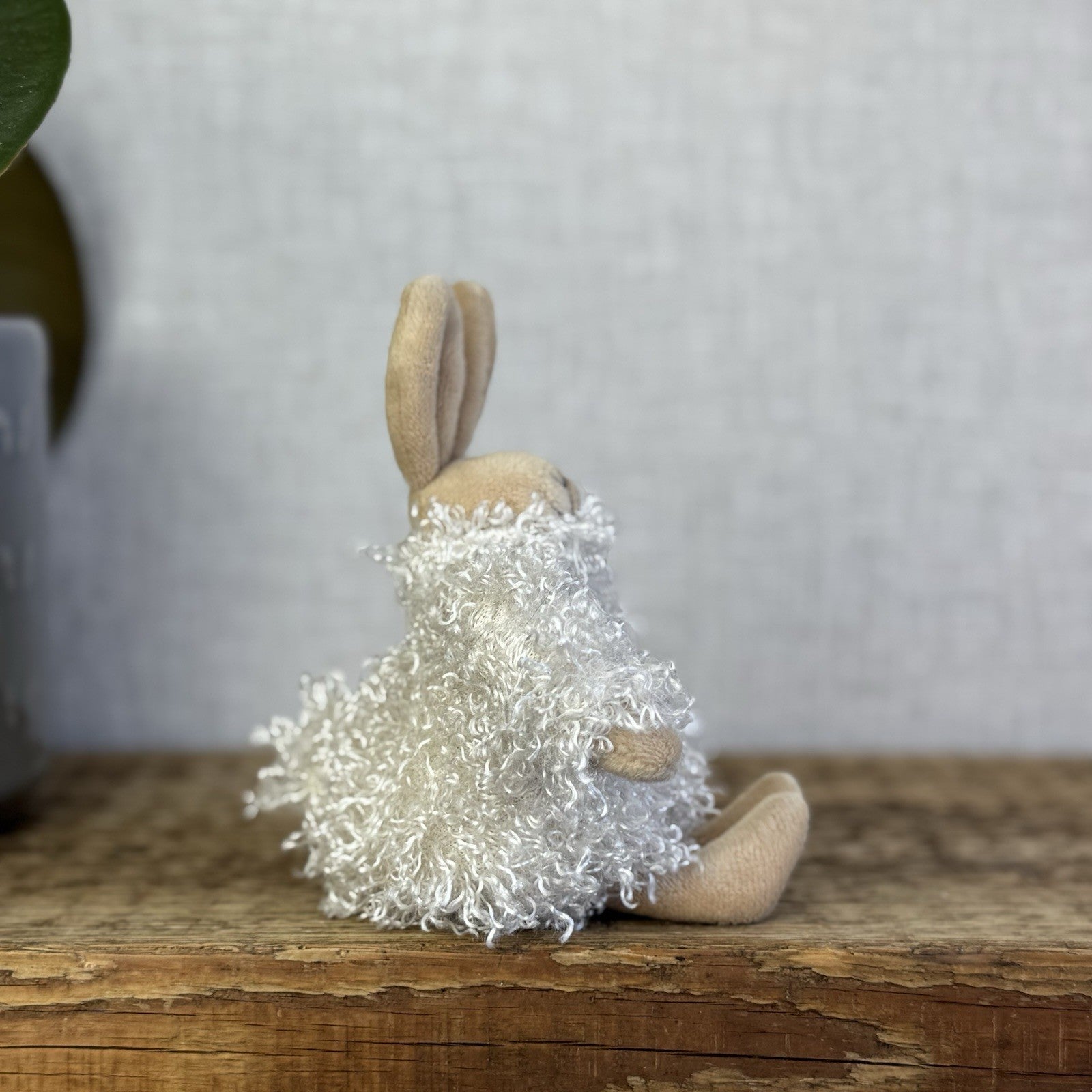 Jellycat Flutternutter Bunny - Vintage Rabbit Curly Jumper New Without Tags 5”