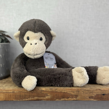 Jellycat Pandy Chimpanzee - Dark Grey Monkey Beanie Plush Retired 15"
