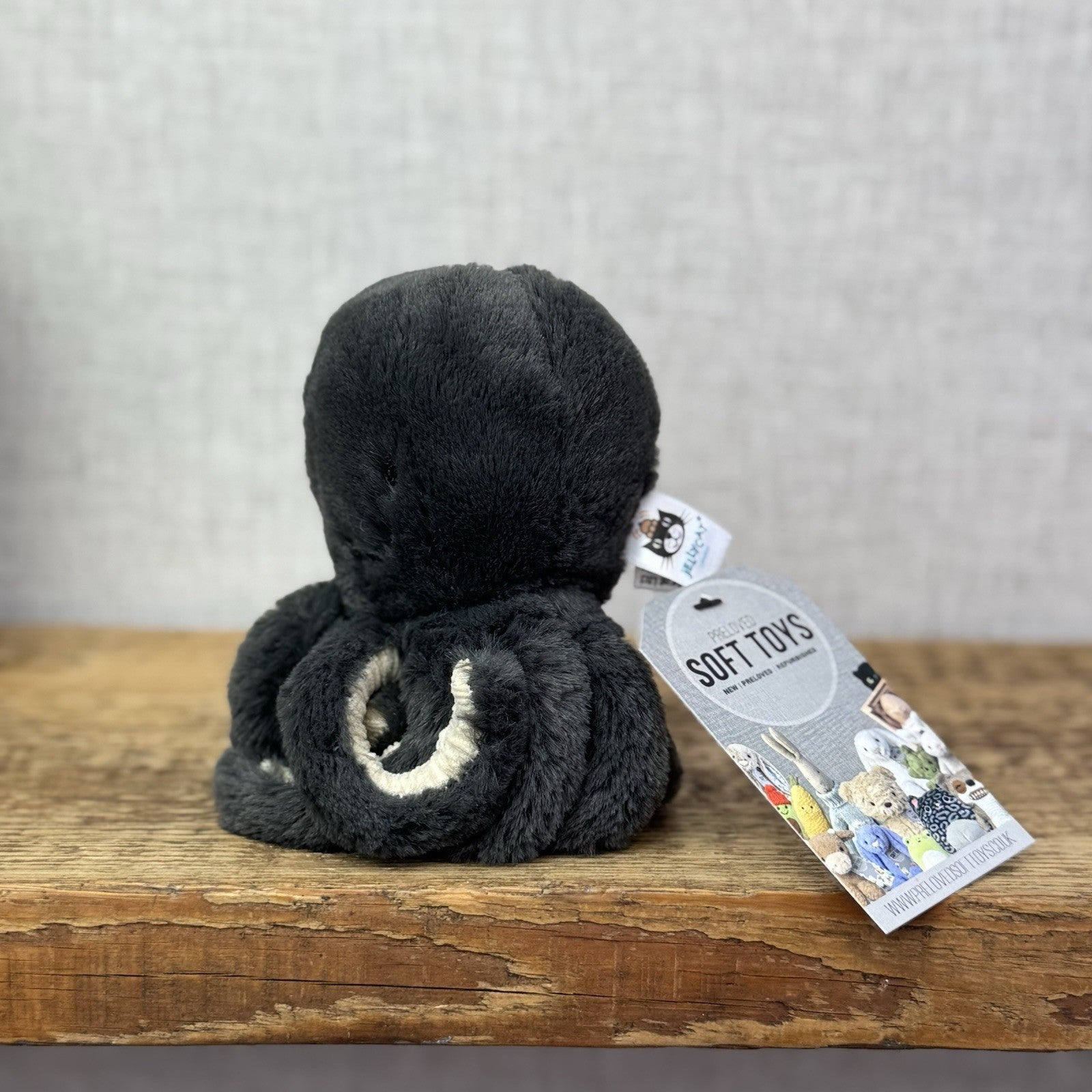 Jellycat Baby Inky Octopus - Tiny Black Octopus - Sea Small Octopus Beanie 5"