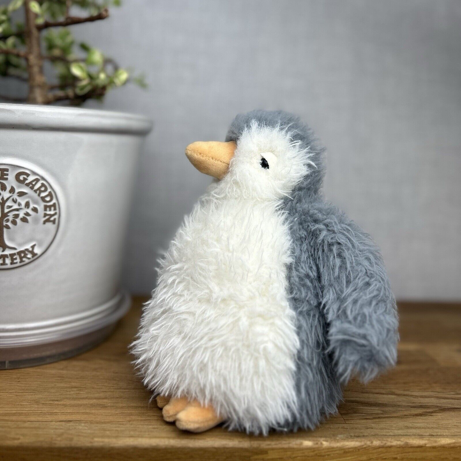 Jellycat Rolbie Penguin - Jellycat Fluffy Penguin 8” - Small Penguin Light Grey