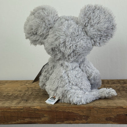 Jellycat Iggle Sguiggle Mouse - Small Grey Textured Mouse Soft Toy Retired 9”