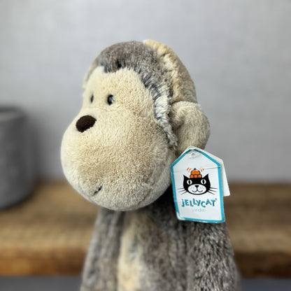 Jellycat Medium Mattie Monkey - Woodland Grey/Brown Mix Monkey With Tags 16"