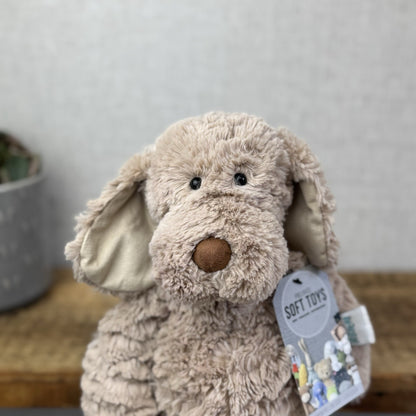 Jellycat Medium Skiffles Dog - Medium Textured Beanie Soft Toy Retired NWOT 14"