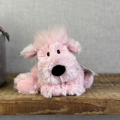 Jellycat Small Pink Truffles Dog Puppy- Floppy Dog Pillow Beanie Rare 7”
